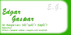 edgar gaspar business card